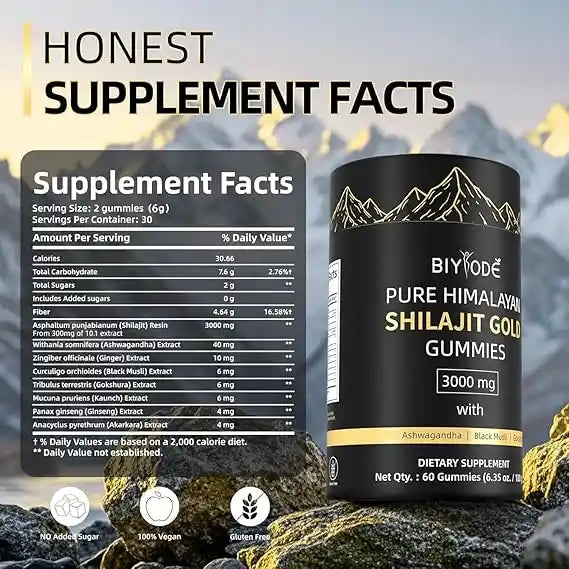 Shilajit Gummies BIYODÉ – Ton énergie naturelle au quotidien 🇲🇱