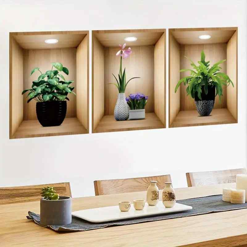 DécorVivant™ 3D Plant Wall Stickers (3 pièces)