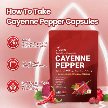 Cayenne Softgels 12-en-1 — Énergie & vitalité masculine 🇨🇮