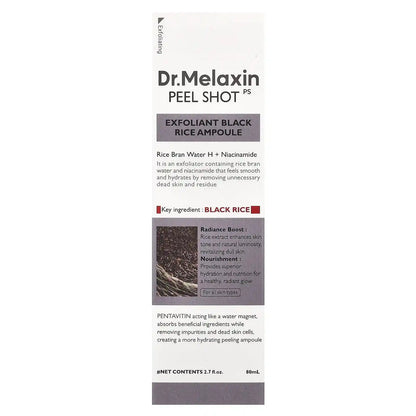 Dr. Melaxin Peel Shot – Ampoule Exfoliante au Riz Noir