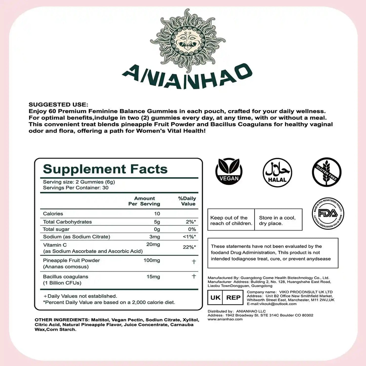 Gummies Équilibre Féminin – Ananas 🇬🇦