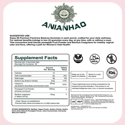 Gummies Équilibre Féminin – Ananas 🇬🇦
