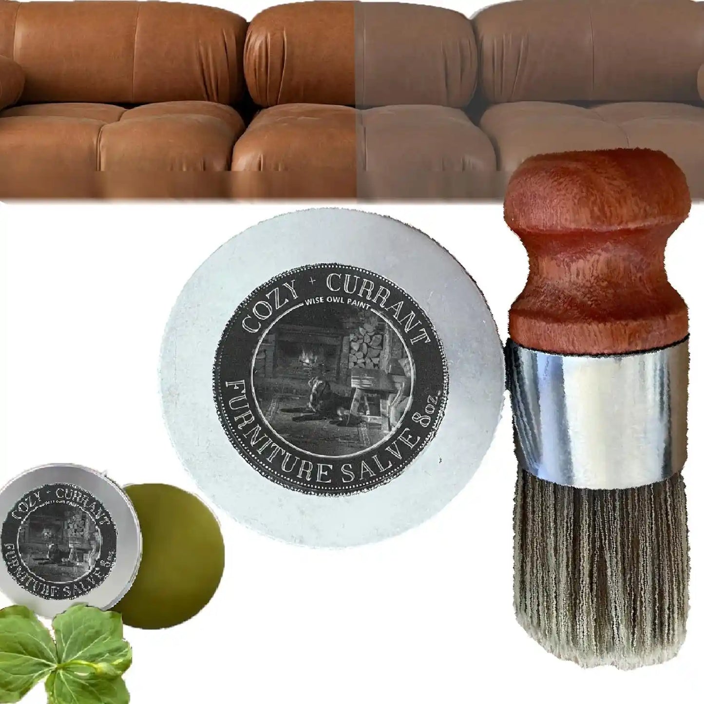 CuirFix™ (Pack + Brosse) — Redonne vie à ton cuir, simplement.